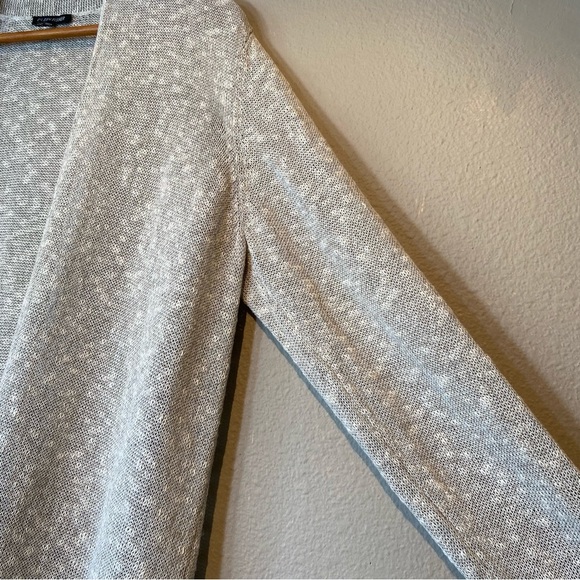 Eileen Fisher Cream Open Front Cardigan - Picture 8 of 15